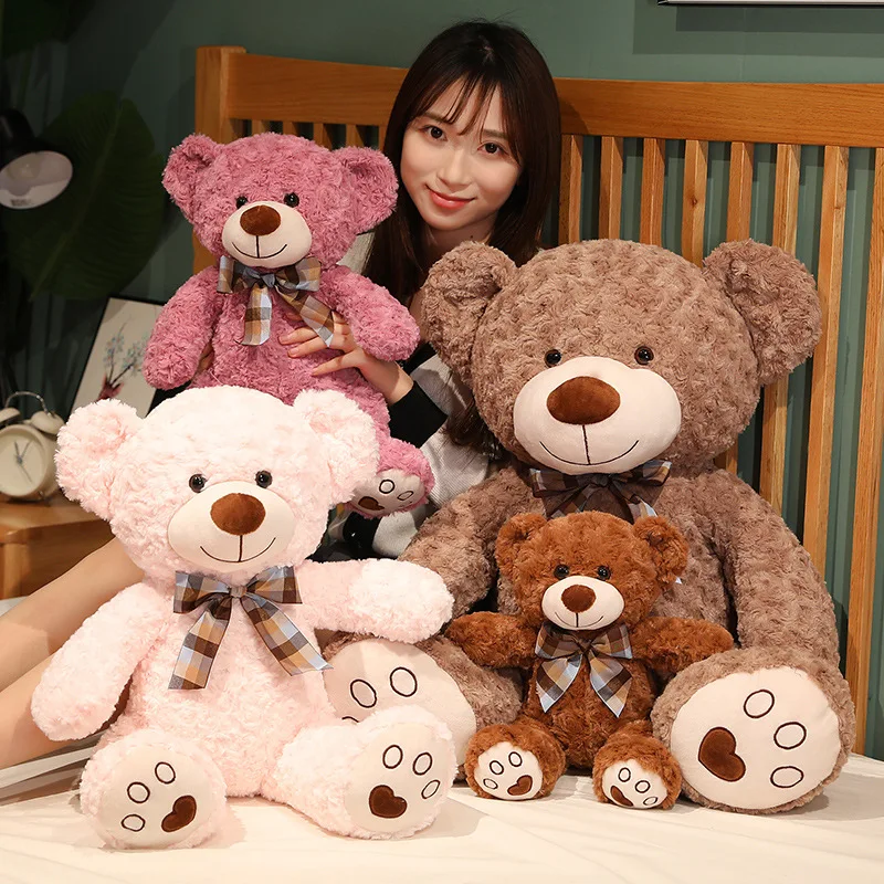 35/50/60CM Nette Klassische Teddybär Plüsch Spielzeug Kawaii Fliege Bär Plushie Kissen Gefüllte Weiche Puppen für Kinder Mädchen Liebhaber Geschenke – Detail 23