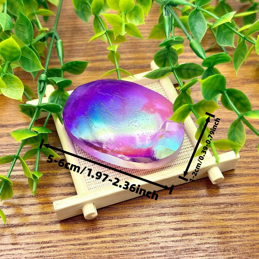 Artificial Colorful Selenite Palm Stone Unique Holiday Gift for Friends  Family Elegant Desktop Decor Bohemian for Home Decor