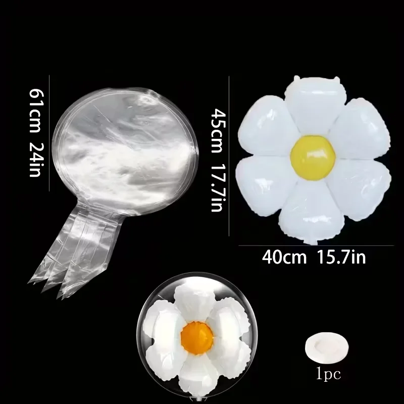 PAV فقاعة ديزي زهرة الألومنيوم احباط بالونات لعيد ميلاد الزفاف استحمام الطفل لوازم ديكور الحفلات يدعم نفخ الهيليوم