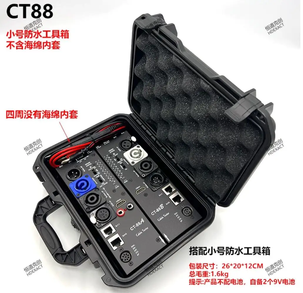 NEW CT-78/CT-88 Split Multi-functional Cable Tester XLR Signal Cable Checker HDM Tester Need Prepare 2PCS 9V Batter by Yourself