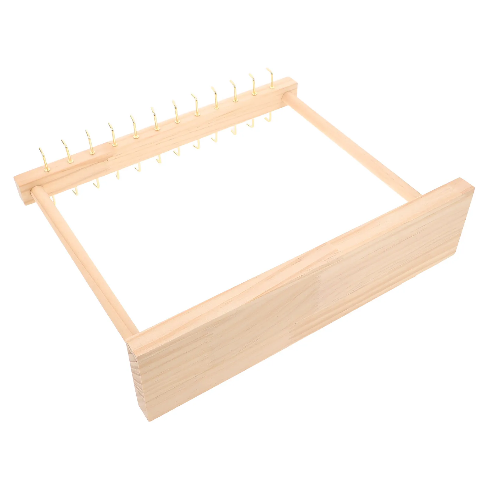 

Подставка для украшений из массива дерева с 24 крючками, двусторонняя витрина-органайзер для хранения ювелирных изделий, домашняя подставка для демонстрации ожерелий