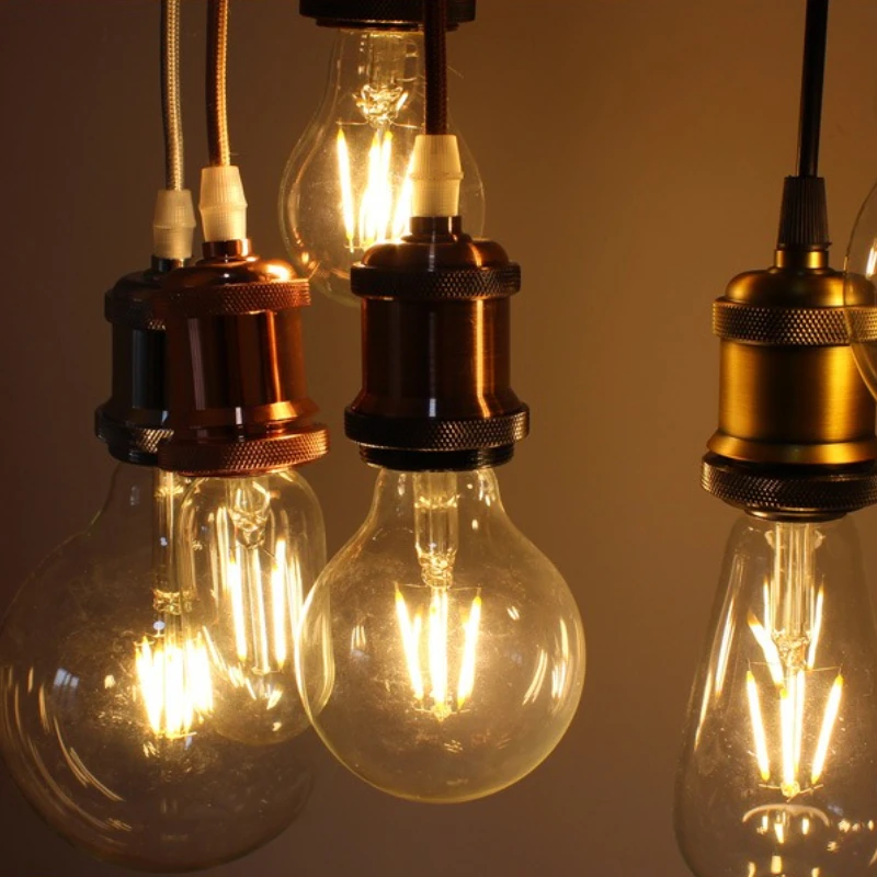 E27 مصباح المقبس الرجعية شنقا سلك قلادة أضواء حامل