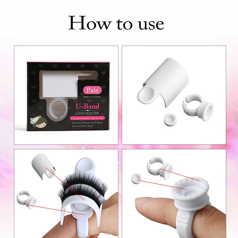 Eyelashes Tools 3 in 1 Grafting eyelash U-shaped splitter Close row eyelash ring U disk planted eyelash separator