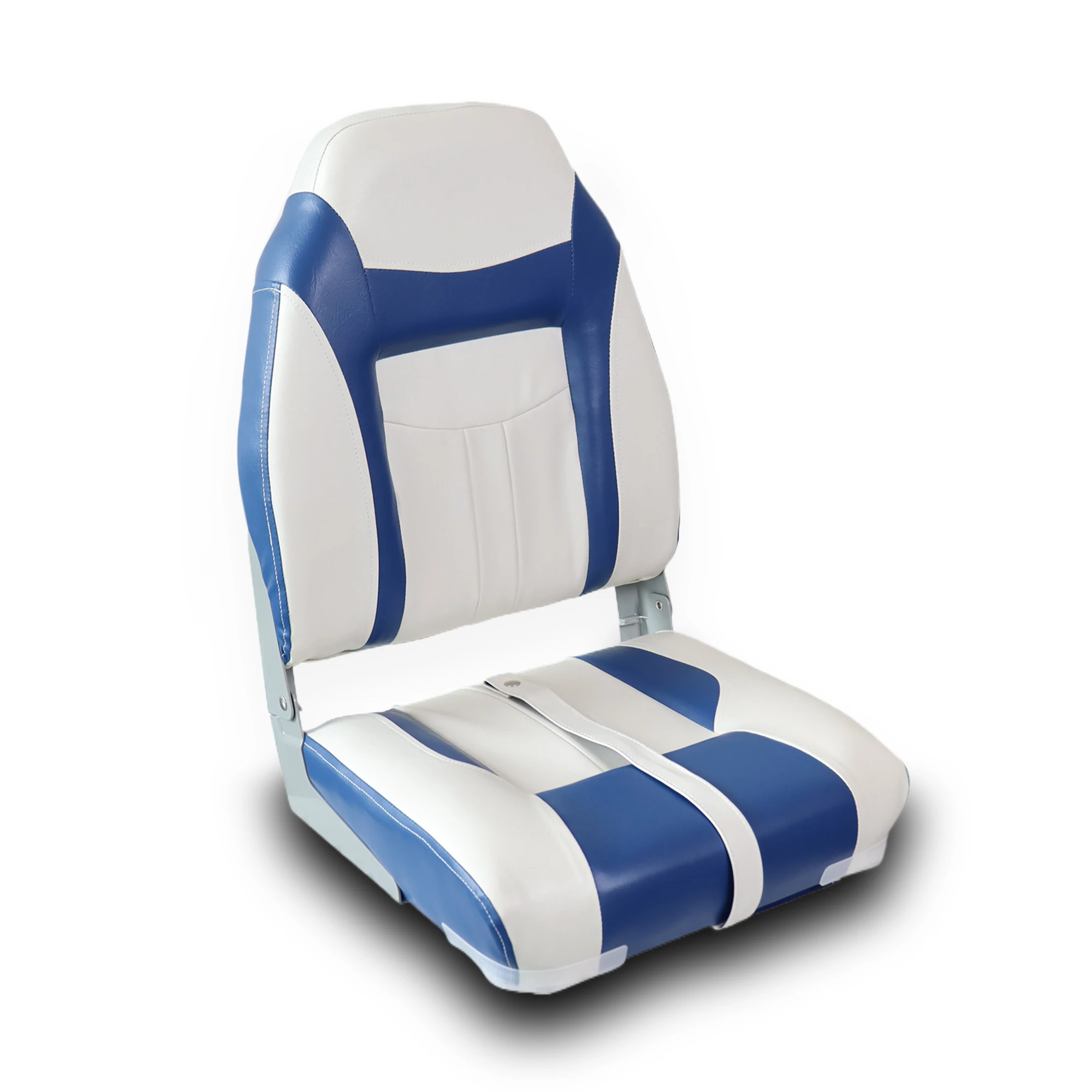 

High Back Folding Boat Seat Marine Accessories Fold Boat Chairs Bass PVC Marine Seat for Fishing Yachts Pontoon