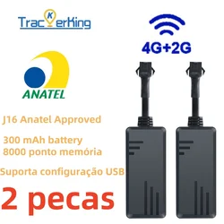 2 unidade J16 TrackerKing 4G+2G GPS Trecker 4G GPS Tracking Device Rastreador gps J16 Support Car Alarm With Anatel Approved