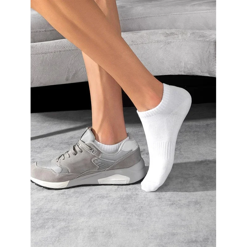12Pairs Unisex Sports No-Show Socks White Black Sweat-Absorbent Breathable Spring Summer For Tennis Badminton Running Basketball