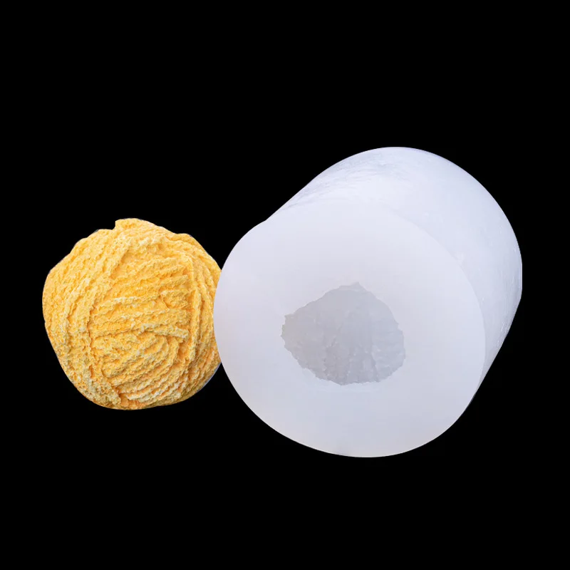 3D Wool Ball Mousse Cake Mold Round French Dessert Chocolate Silicone Abrasive Tool 19-315 image 4