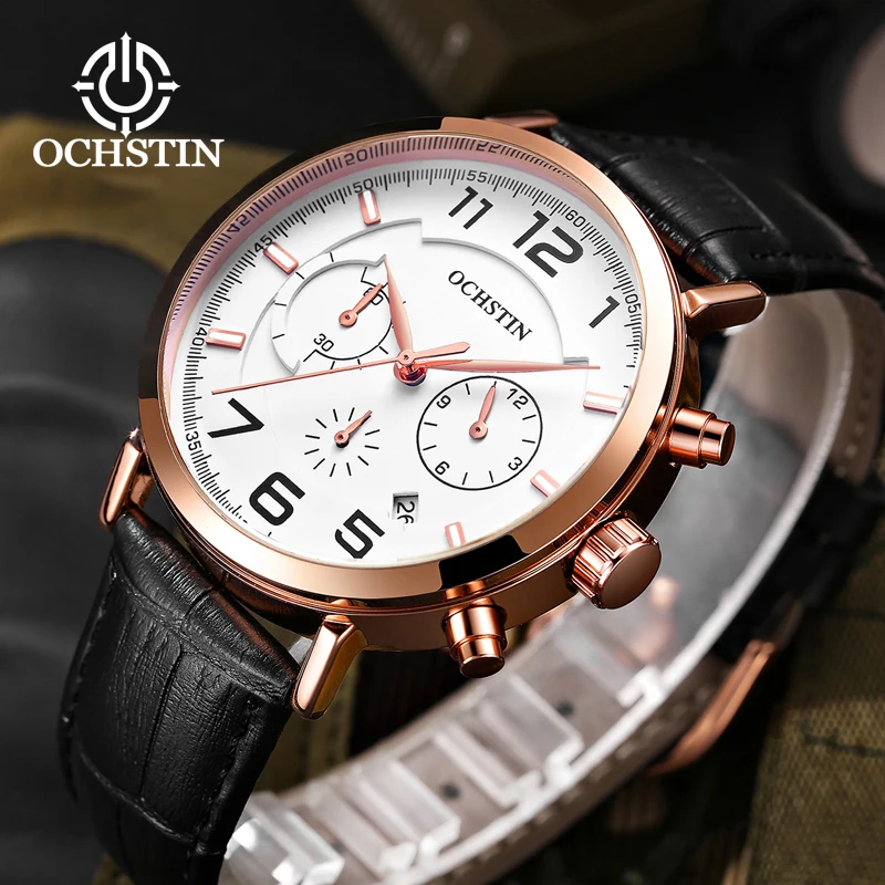 OCHSTIN2024 new creative nylon series business light luxury men's quartz watch multifunction quartz movement watch