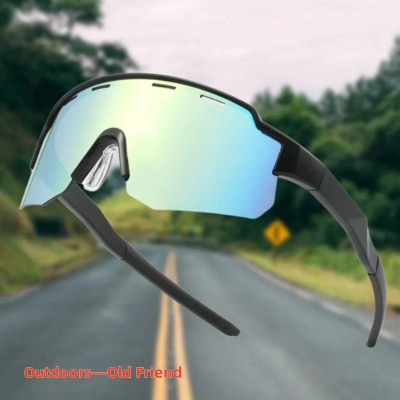 

New Outdoor Sports Cycling Glasses Mountaineering Sunglasses Large Frame One Piece Eye Protection Sunglasses Uv Protection