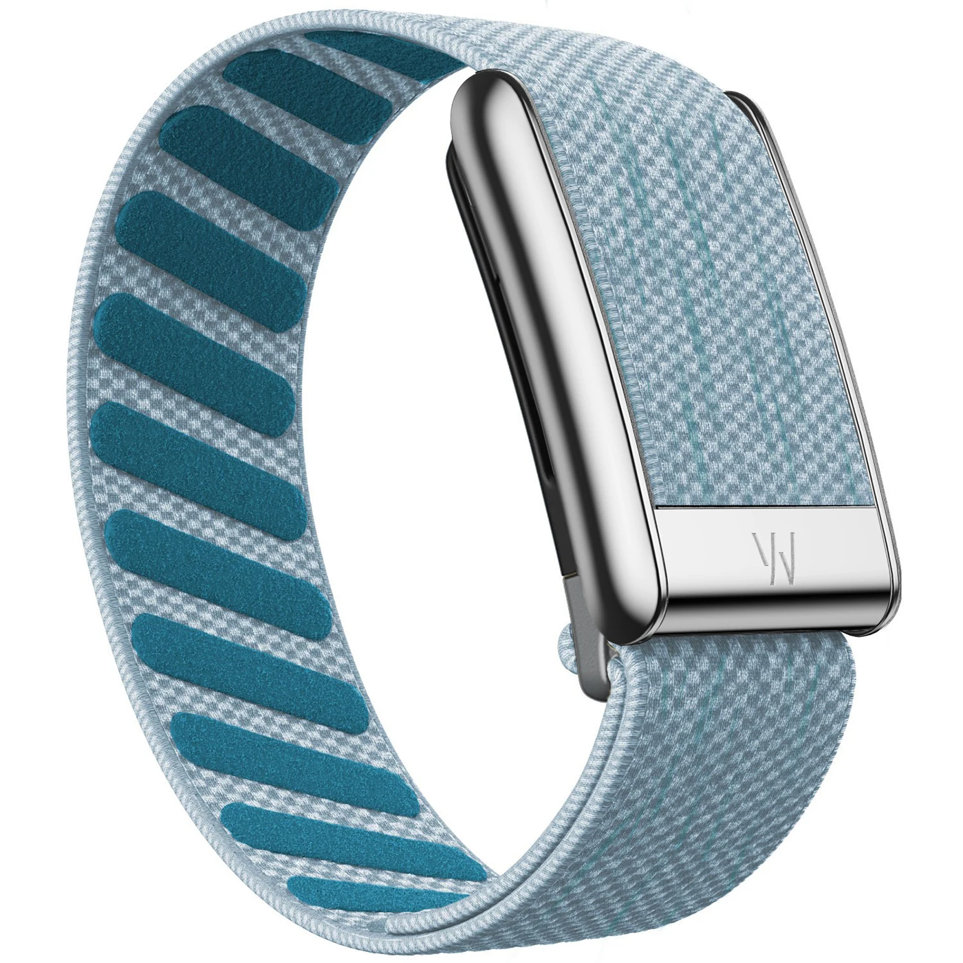 Whoop 5.0/PEAK/LIFE nylon sportband met zilveren metalen frame en lettergravure