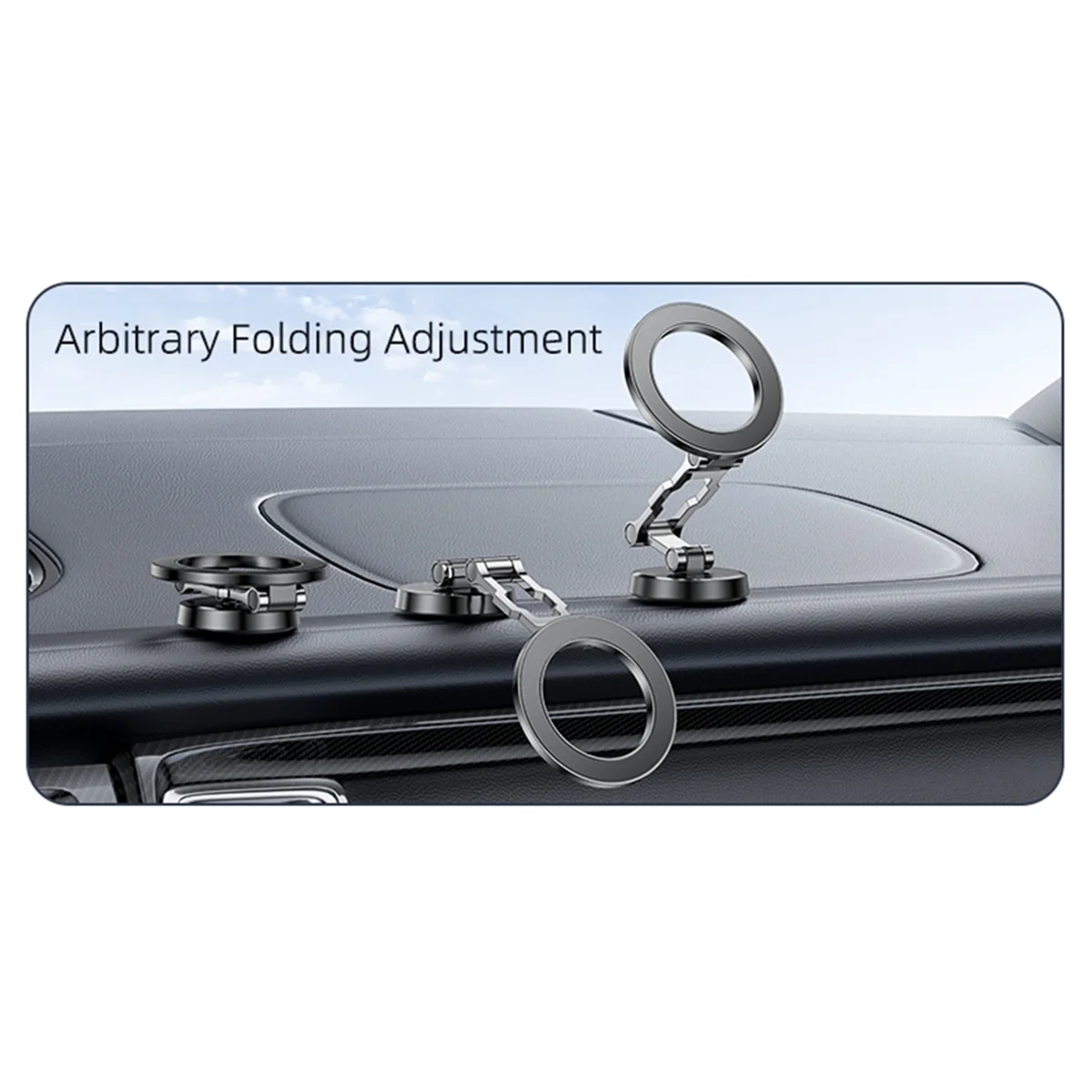 

ABBH-Magnetic Foldable Phone Holder 360° Rotation Magnetic Phone Holder for Car Magnets Car Phone