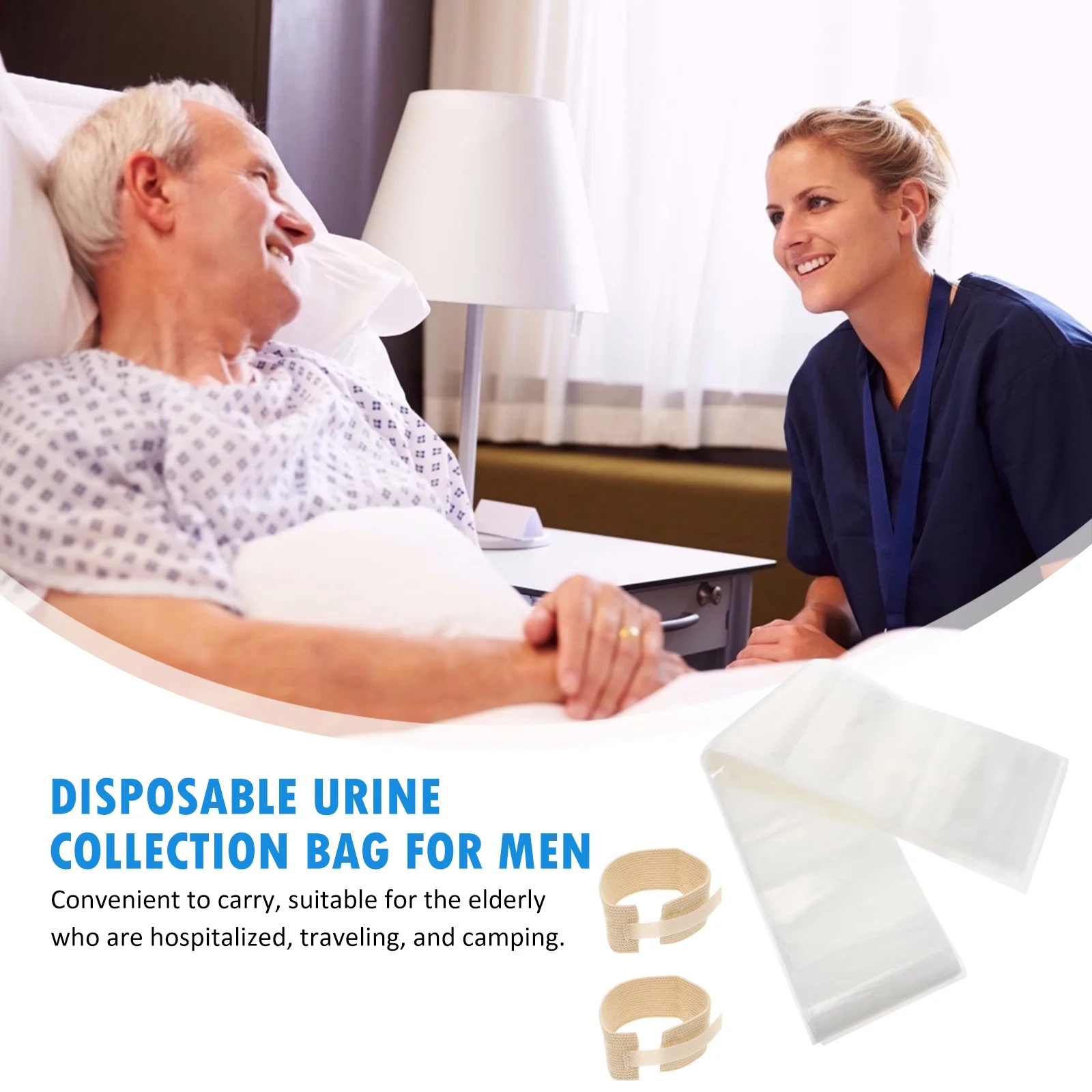 

30Pcs Urine Pack Leak Proof Lightweight Compact for Hospitalized Men Travelers and Campers Urine Bag Urinary Bag