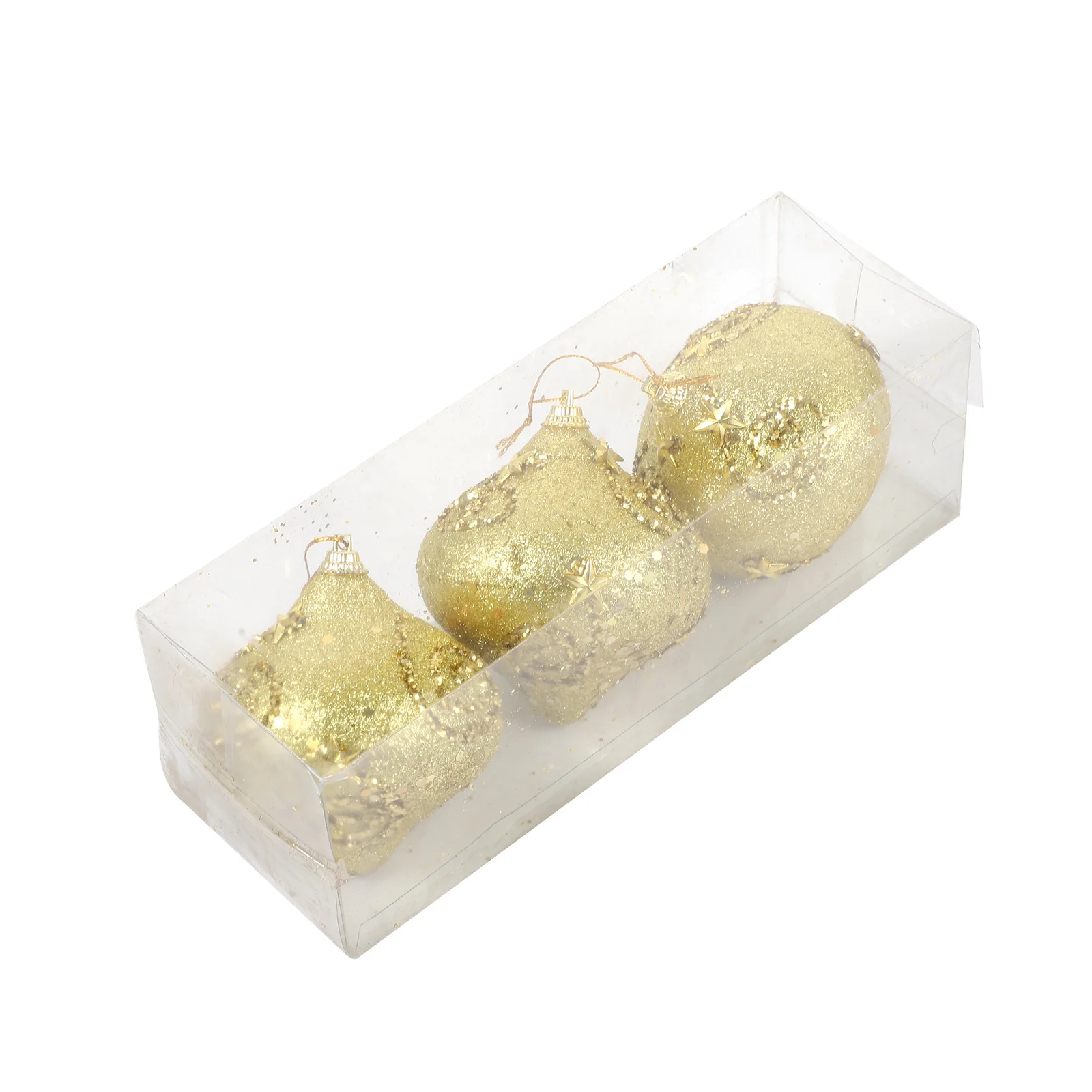 

30Pcs Decoration Ball Pendant Christmas Golden Glitter Xmas Tree Ornament for Home Party Wedding Anniversary Holiday Decor