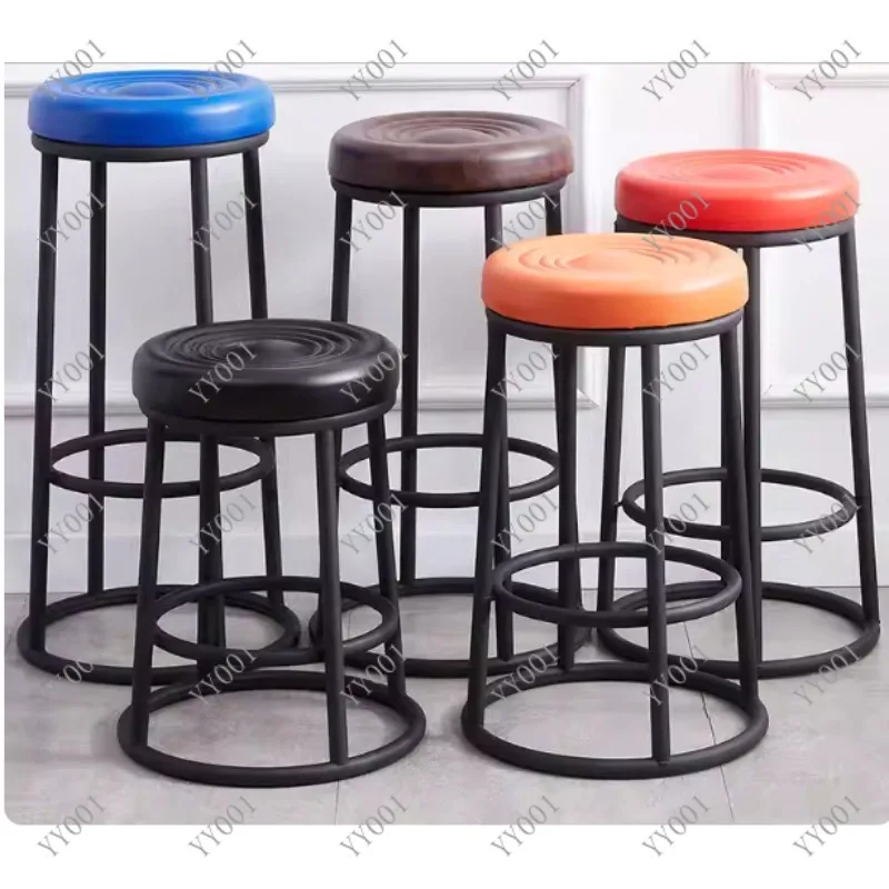 Rotatable Upholstered Bar Chair Ergonomic Semi-bar Stool for Kitchen Island Home Restaurant