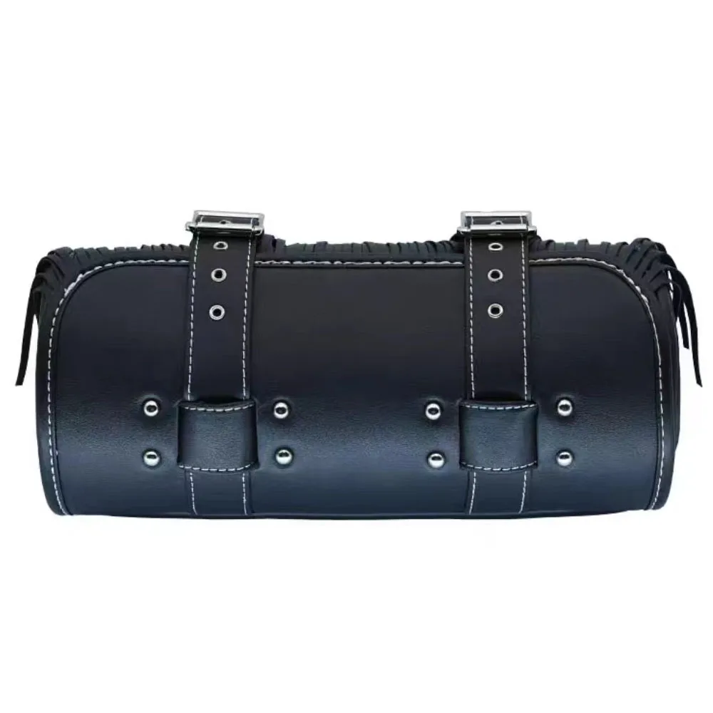 Universal Motorcycle Black Retro Tassel 7L Headband bag Side Waterproof Luggage Bag Tail bag Tote Bag For Touring Outdoor