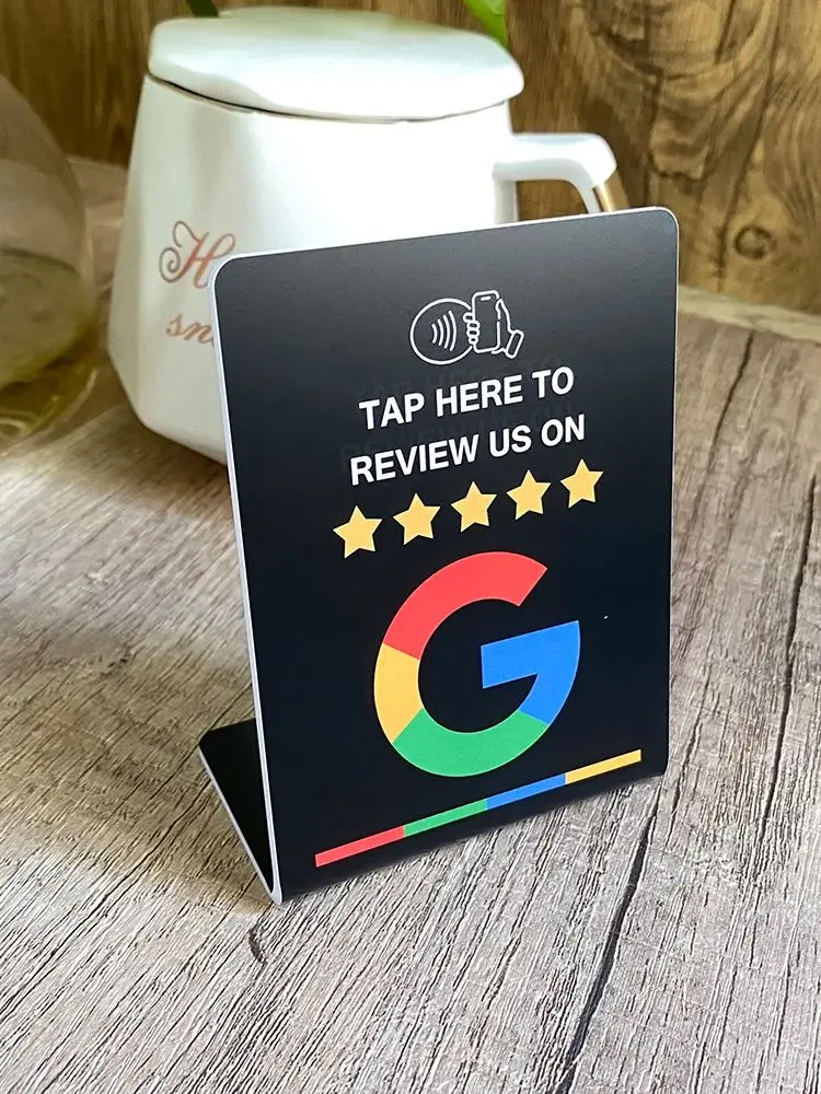 NFC Знак обзоров Google 13,56 МГц Программируемый Обзор Google Trustpilot Tripadvisor Станция NFC Настольный кронштейн для гибки карты