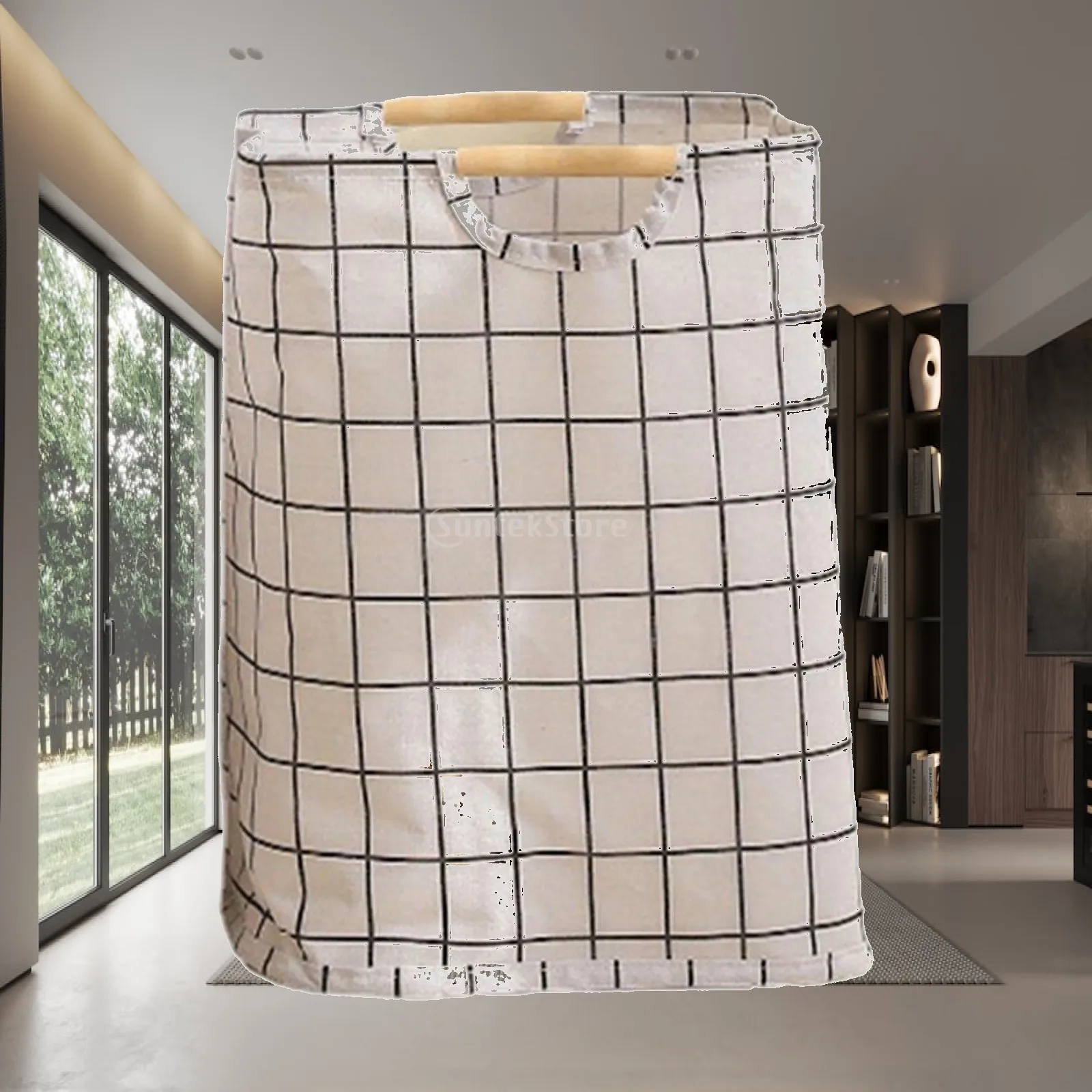Space Saving Laundry Basket Folding Cloth Hamper Portable Dirty Clothes Storage Durable Bin for Bedroom Balcony Use