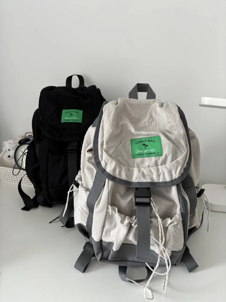 حقيبة ظهر خفيفة الوزن مقاومة للماء للمشي لمسافات طويلة في الهواء الطلق، حقيبة كمبيوتر برباط، مصنوعة من النايلون، بتصميم عملي ...