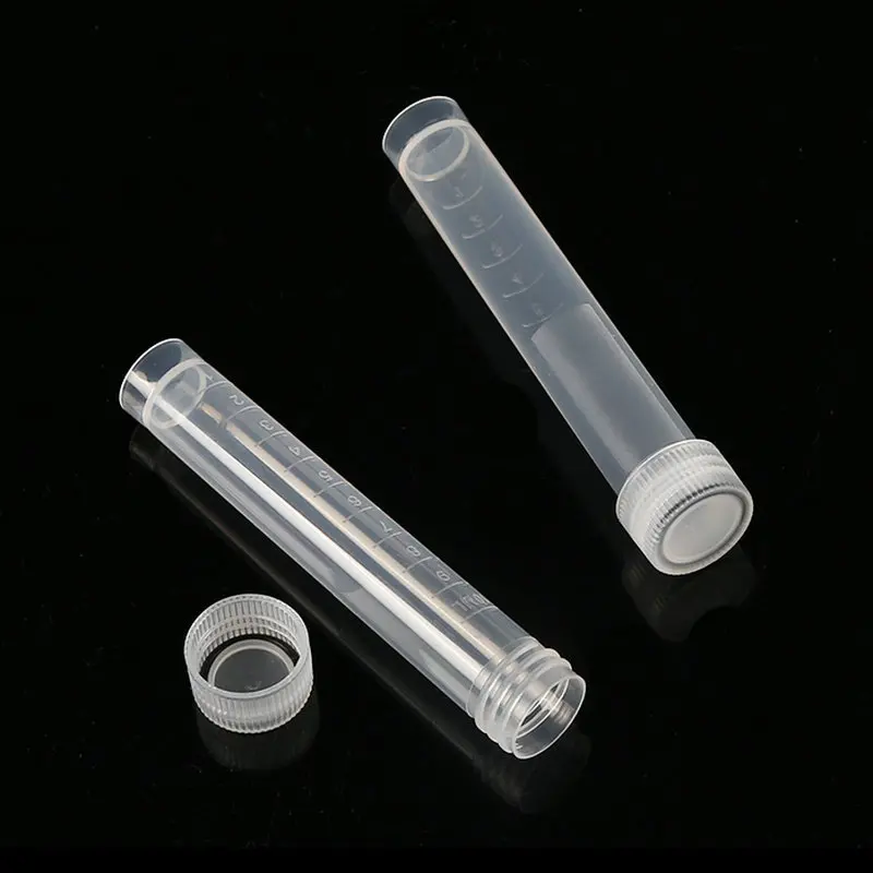 

50pcs/lot Laboratory Plastic Cryovial 10ml Freeze Tube Cryotube with Threaded Cap for School Experiment Supplies