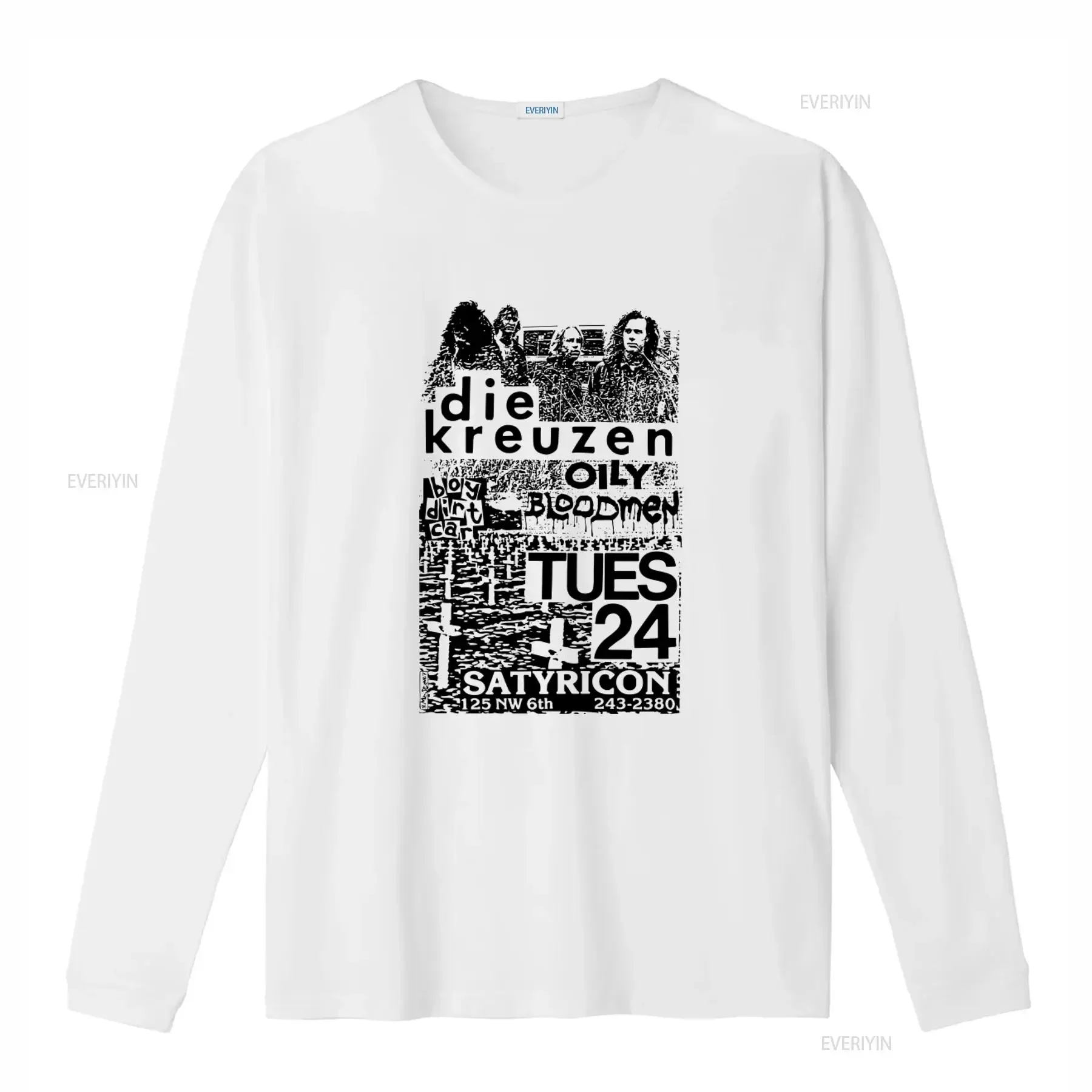 Die Kreuzen Punk Rock Band T Shirt Oily Bloodmen Satyricon Event Design Men's Short or Long Sleeve vintage Washed graphic