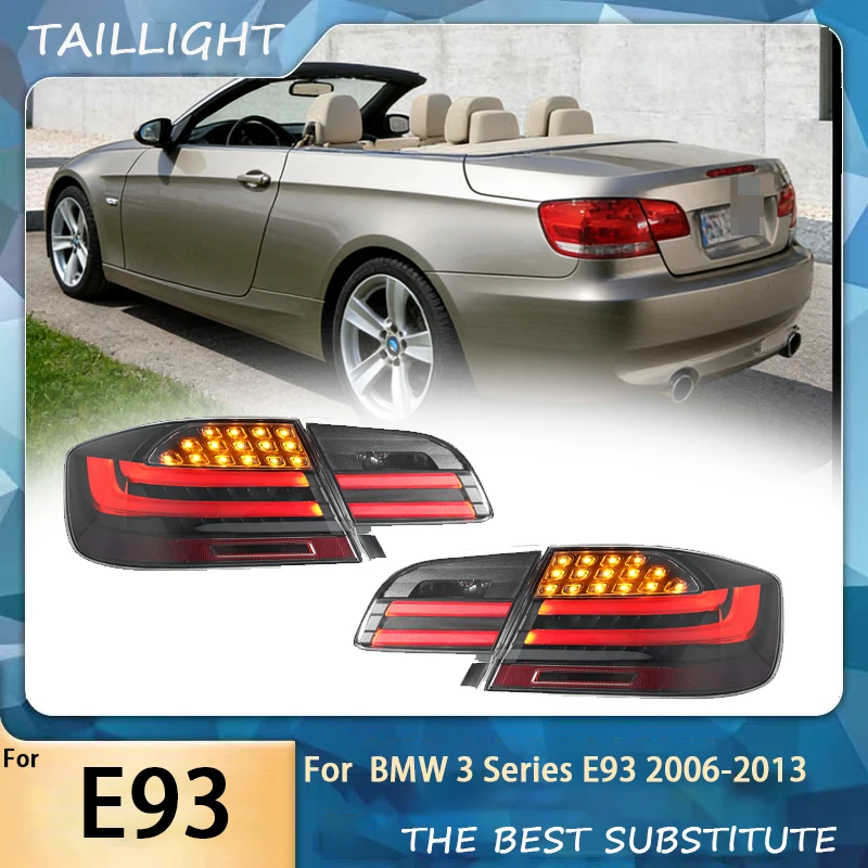 2PCS Car Styling for BMW E93 Convertible Taillights 2006-2013 E93 Tail Lamp Rear DRL Fog Brake Turn Signal Reversing