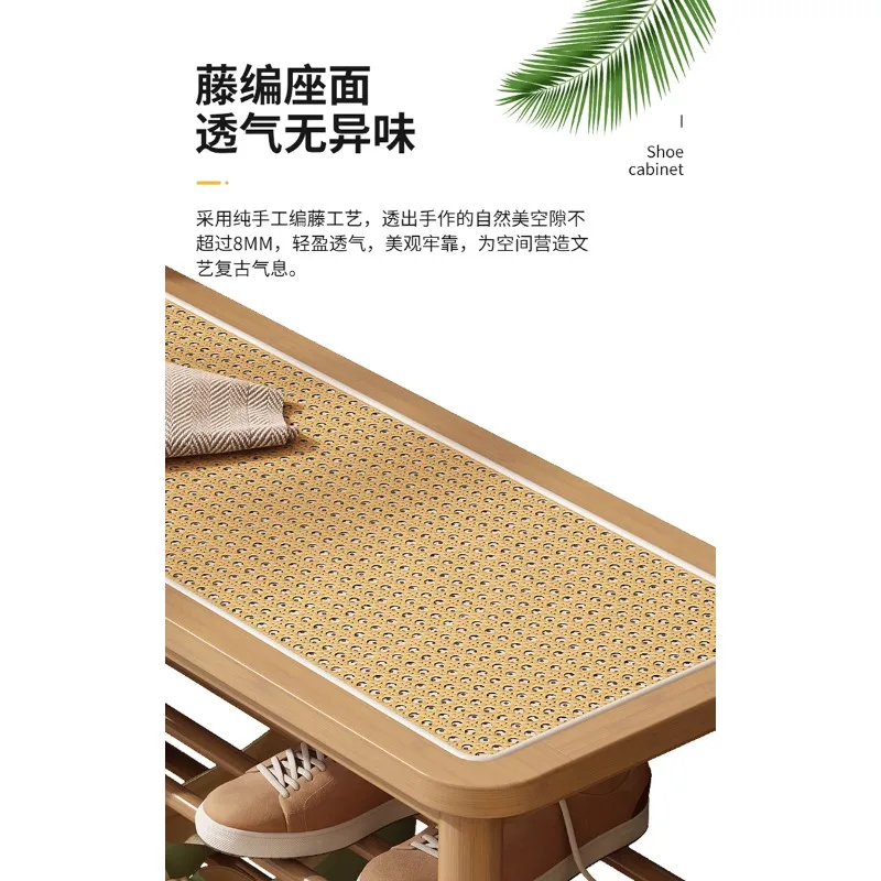 Modern Entryway Storage Bench with Shoe Cabinet for Hallway Shoe Changing Bench Multi-Functional Entry Bench