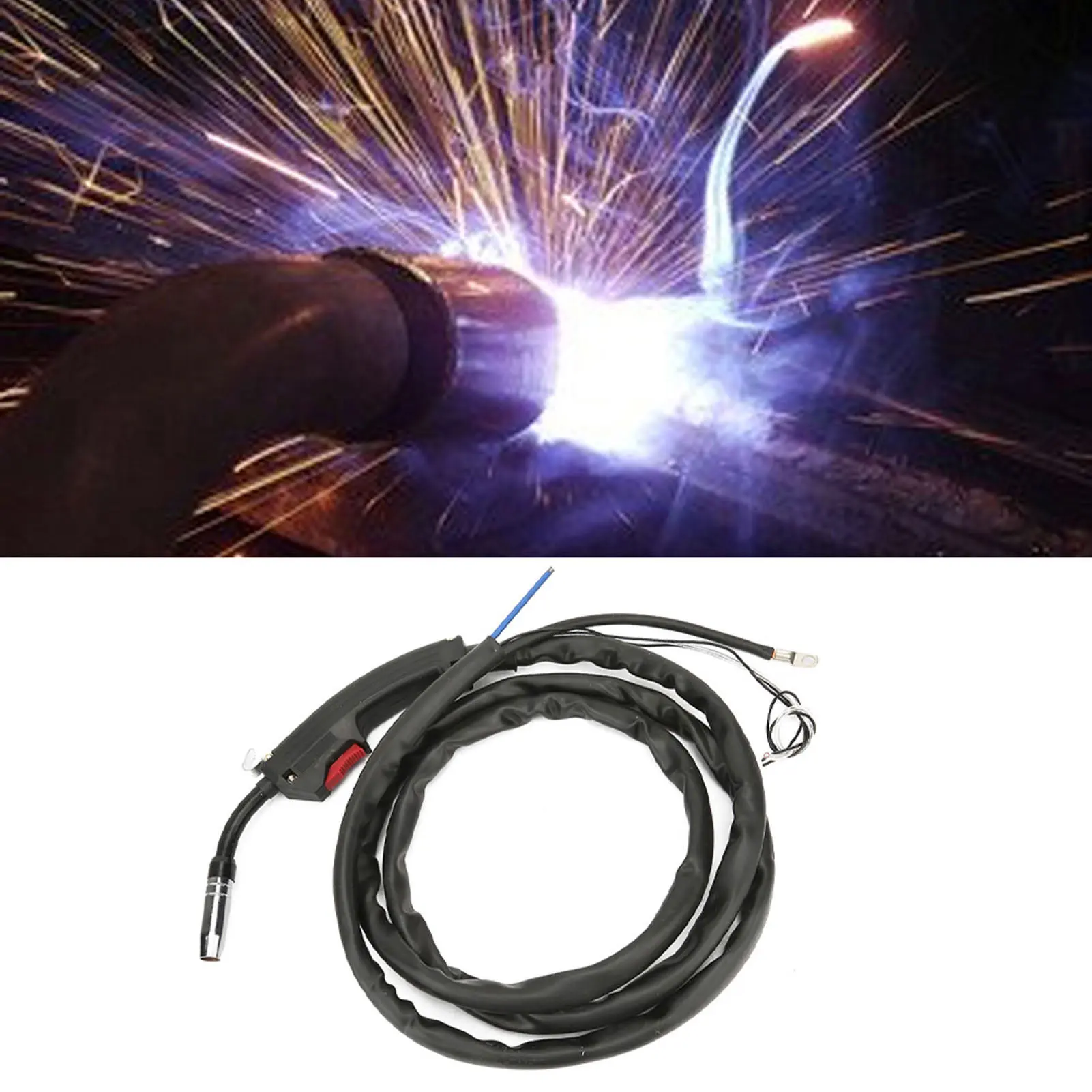 MIG Welding Machine 14AK MB14 CO2 Gas Protective Welding Weld Torch Gun Assembly 2 Meters Fit for MIG130 0.8-1.2mm