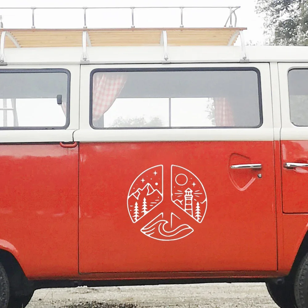 Mountain Adventure Vinyl Car Sticker, Waterproof Decal for Camper Van & Motorhome Accessories