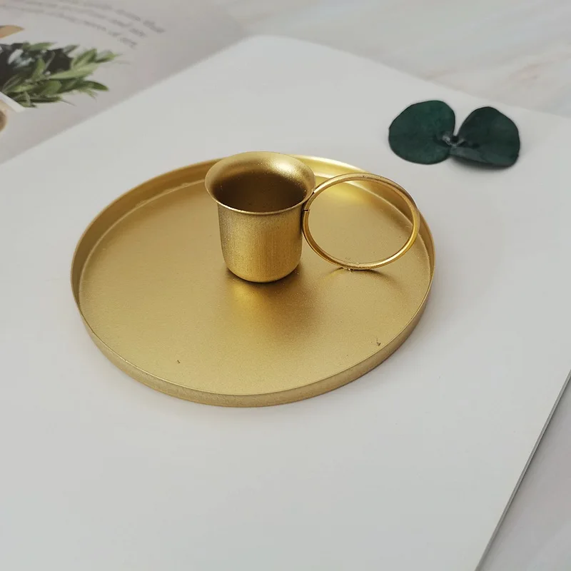 

Новый креативный металлический подсвечник, роскошный железный подсвечник в форме чашки из кованого железа, домашний домашний подсвечник, украшения