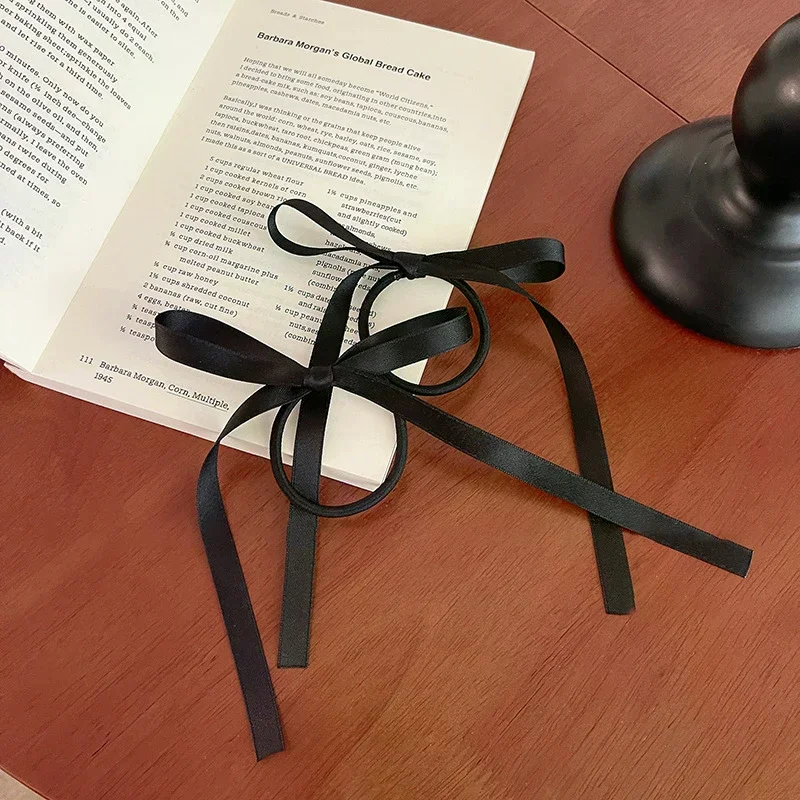 2/5 قطعة ربطة شعر نسائية عصرية ولطيفة على شكل فيونكة سوداء مناسبة للاستخدام اليومي إكسسوارات شعر هدية موصى بها #3