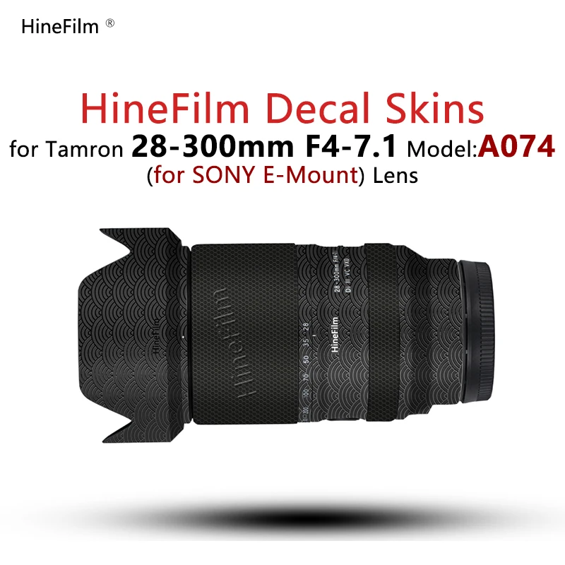 Hinefilm Skin For Tamron 28-300 E Mount Lens Sticker 28300 Lens Decal Skin for Tamron 28-300mm F/4-7.1 Wrap Sticker 28 300 Skin