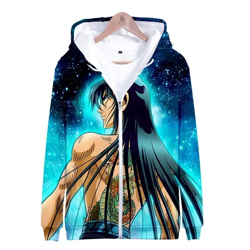 SN60 أنيمي سانت سيا هوديس فرسان البروج تأثيري هوديي البلوز الرجال النساء harajuku الشارع الشهير سترة شعبية 1 & 2