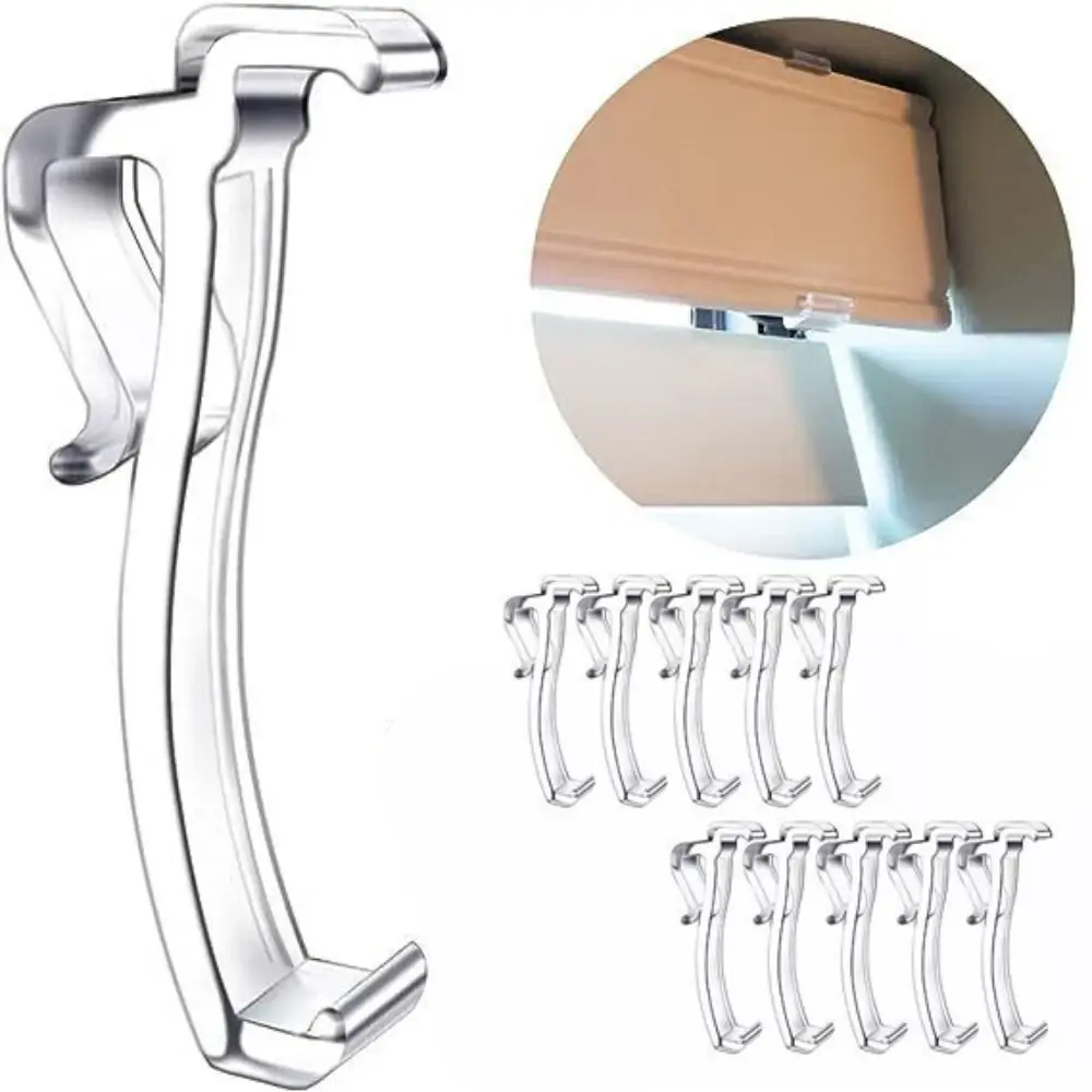 10pcs Clear Valance Clips Portable Replacement Horizontal Blind Clips Wood Blind Valance Blind Channel Cover Window Blind Clips