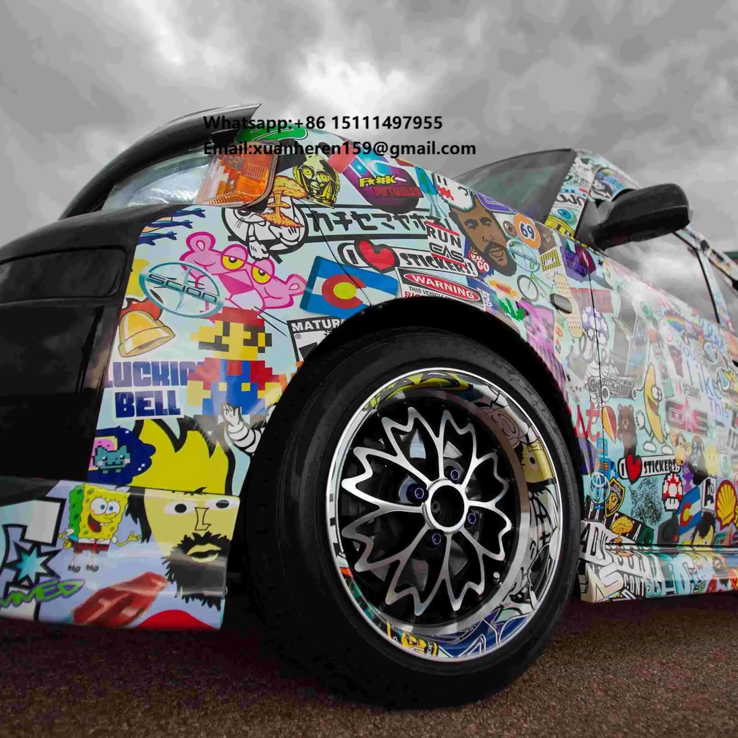 

Hot Sale PVC Material Cartoon Color Self Adhesive Oem Car Wrapping Films Decorative Film