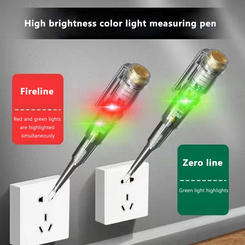 Gloednieuw Circuit Vermogensdetector Indicator AC70-250V Contactloze Spanningsdetector Pen Slimme Elektrische Testpen