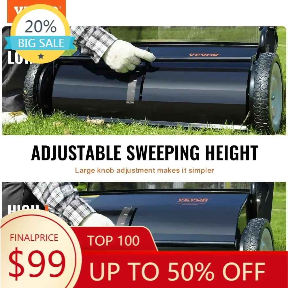 

BestsellerBestseller26 Wide Lawn Sweeper by VEVOR: Leaf and Grass Collection, Durable Steel Frame, Strong Rubber Tires
