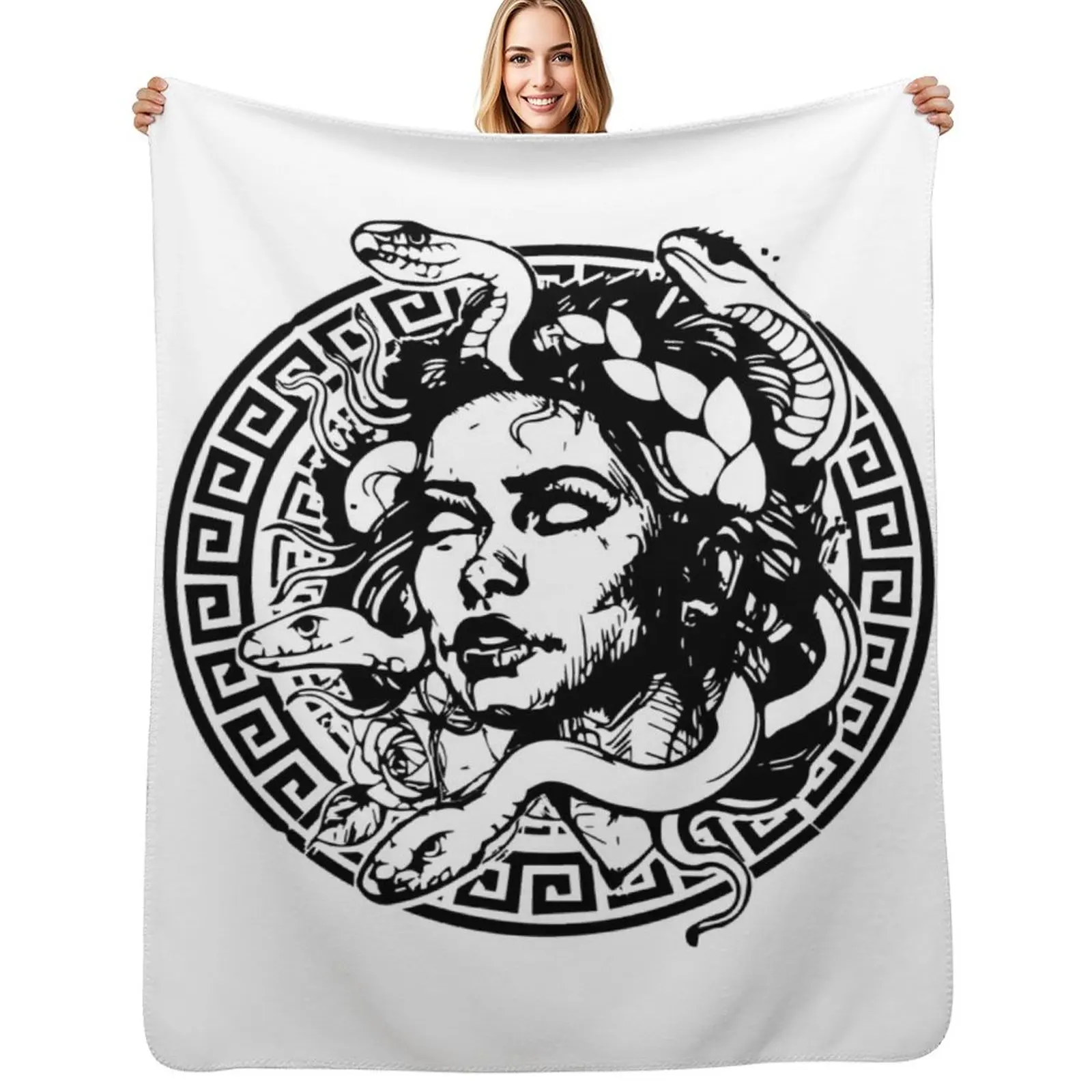 

medusa (black) Throw Blanket Blankets For Bed Decorative Sofa Thins bed plaid Blankets
