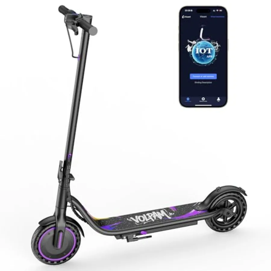

Electric Scooter for urban commuting, aluminum alloy frame, matte black, 350W motor with 19 mph speed and 15-mile range, lightw