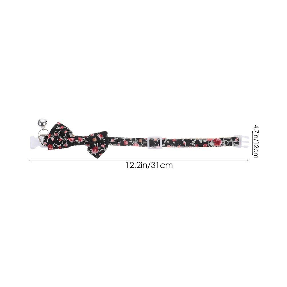 

2Pcs Cat Collar Adorable Adjustable Bow Tie Bell Polyester Nylon Pet Kitten Dog Lightweight Safe Comfortable Christmas Parties