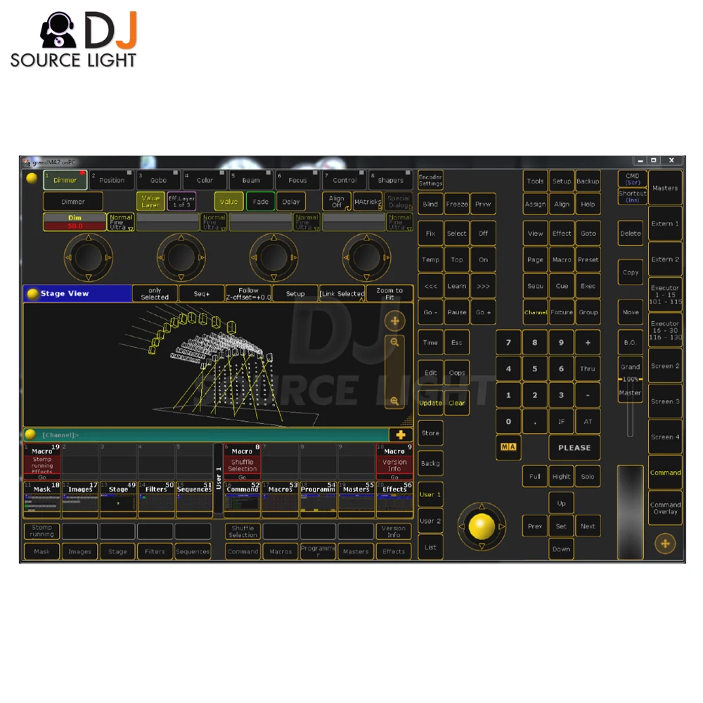 M2a Command Wing I5/I7 8G RAM Console DMX512 Stage Lighting Equipment Controller Moving Head Light DJ Disco With Flight case