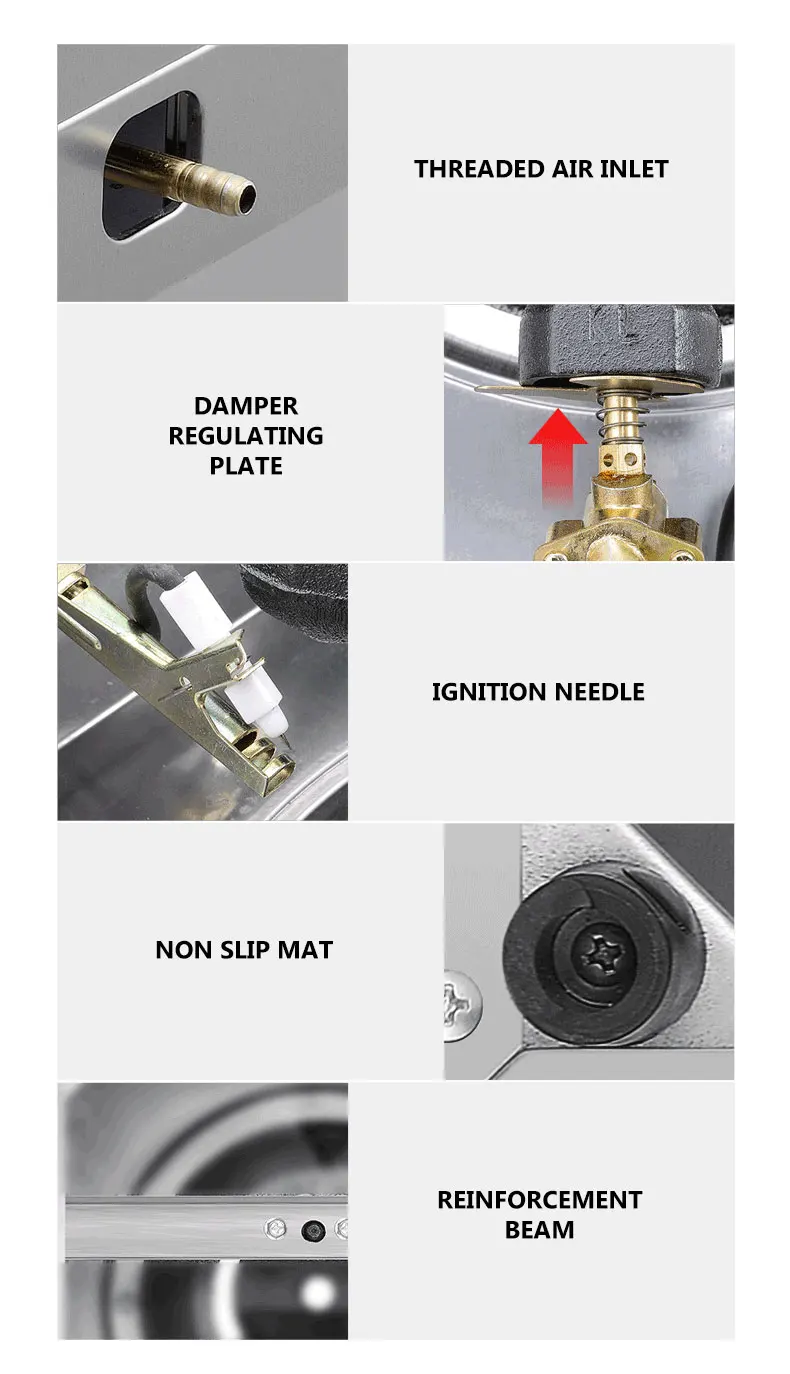 

Двойная варочная панель, коммерческая газовая горелка Fierce Fire Hornillo, газовая плита высокого давления, настольная плита на сжиженном газе Estufa