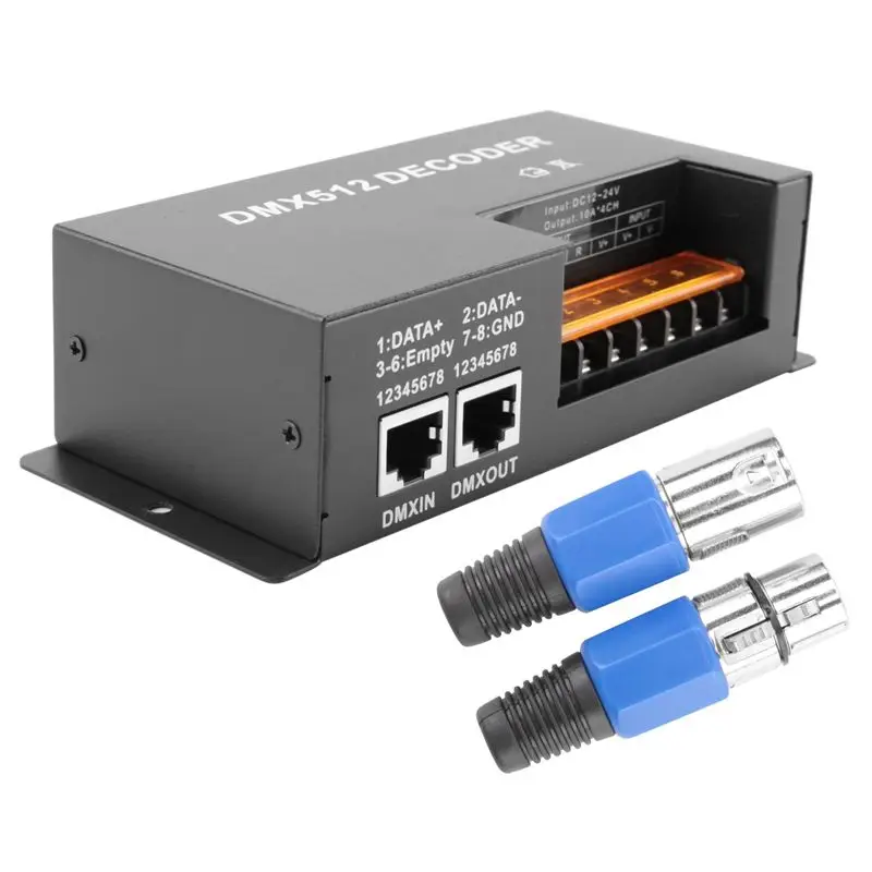 

Изысканный-3X 4-канальный декодер DMX RGBW PWM DMX512 Драйвер диммера RGBW Светодиодная лента Контроллер света Вход 12 В-24 В постоянного тока