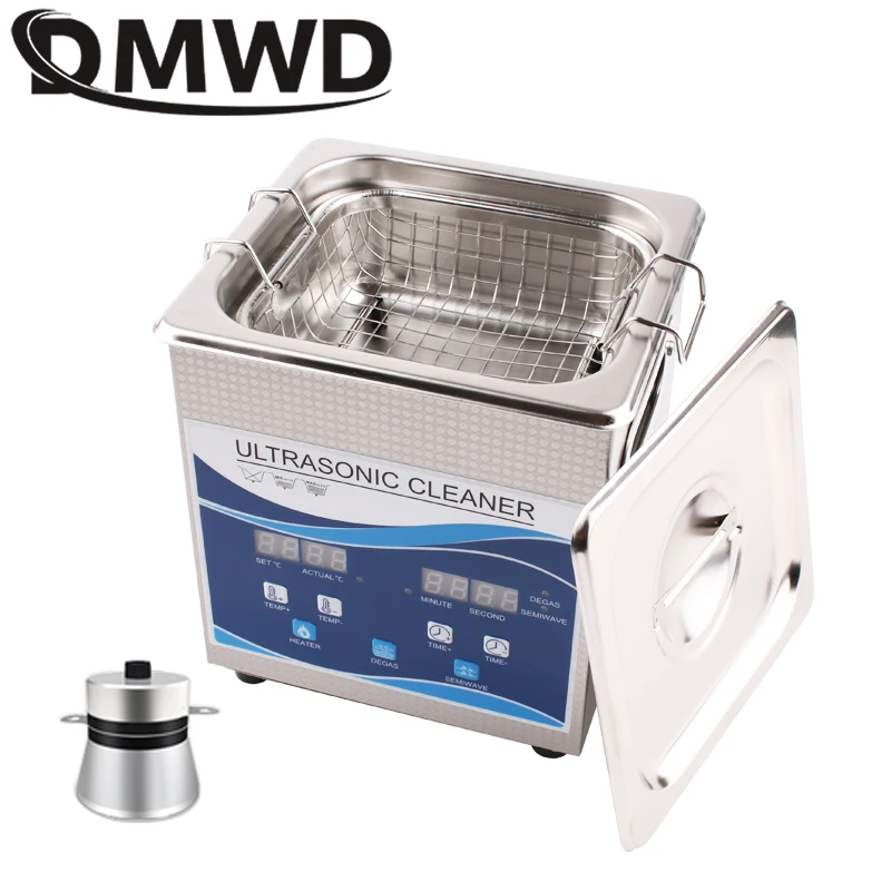 1.3L 60W Digital Ultrasonic Cleaner Degas Ultrasound Cleaning Machine Jewelry Watch Glasses Washing Stainless Steel Bath Heater