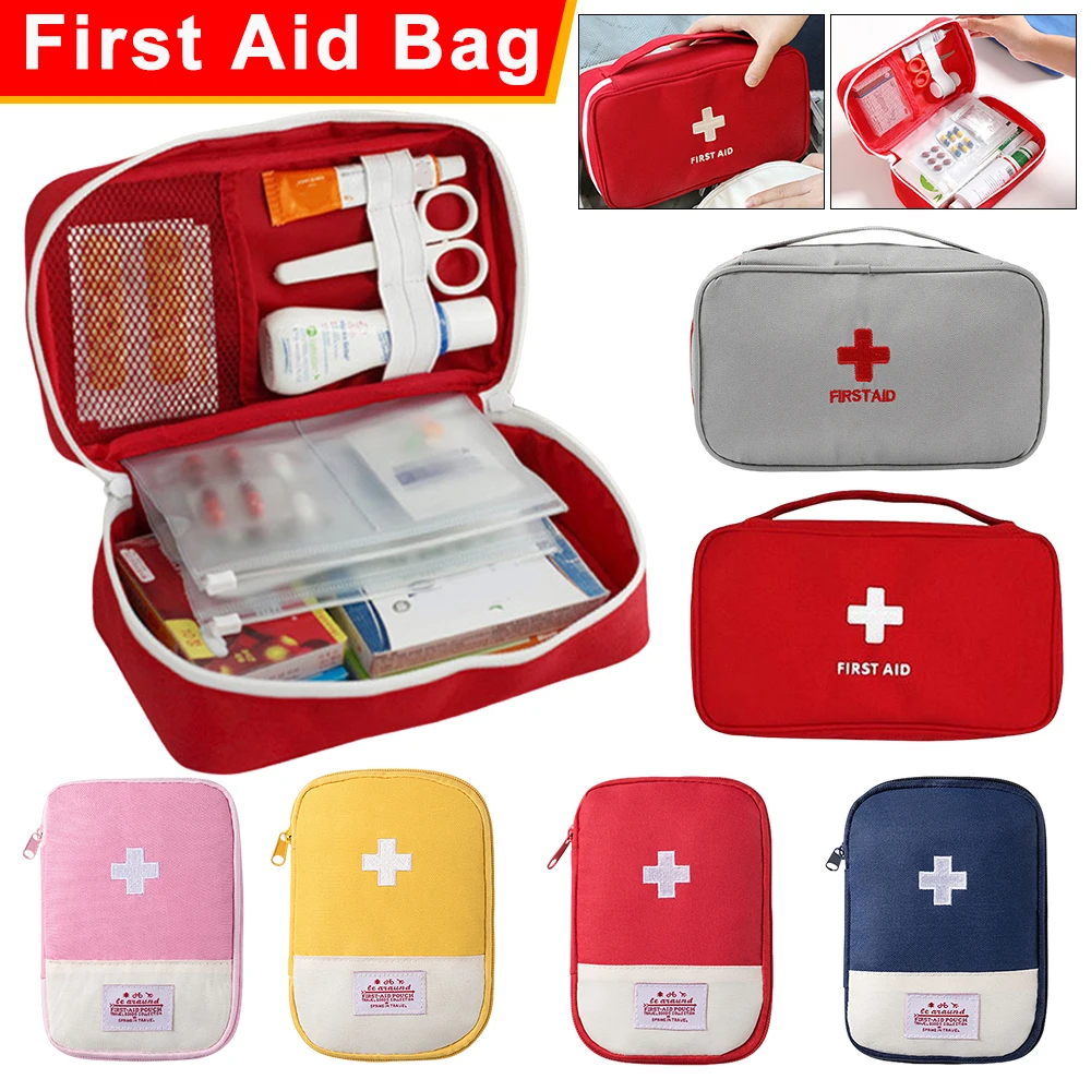 Home Medicine Bag Portable Cute First Aid Kit Medical Emergency Kit Organizer Outdoor Medicine Pill Storage Bag Travel EDC Pouch