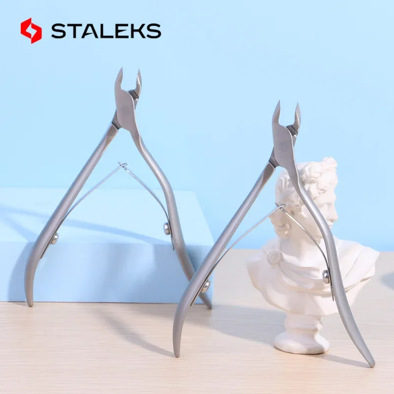 STALEKS Stainless Steel Toenail Cuticle Nipper High Precision Dead Skin Scissor Nail Cuticle Scissors Plier Manicure ToolNS-80-3