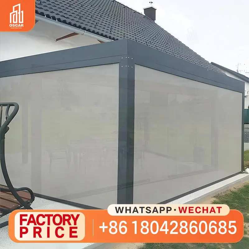 3x3 3x4 4x3 4x4 4x5 4x6 6x3 6x4 6x5m Pergola con persianas de aluminio moderna para exteriores Gazebo Proveedor Estructura sombreada de aluminio para Gar