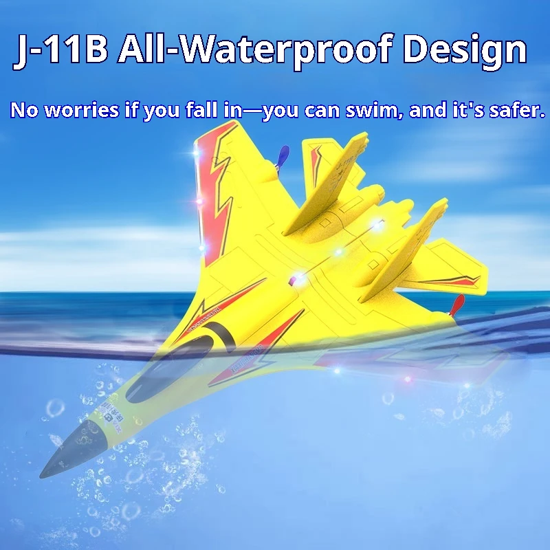 

J-11 Rc Airplane Amphibious Water Land Air Waterproof Fixed Wing Epp Foam Remote Control Plane Electric Model Toy Boys Gift 2.4g
