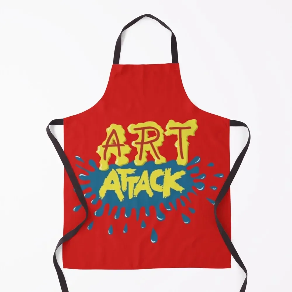 

Art Attack Apron chefs Professional Barber Kitchen Tools Accessories man chef uniform Apron