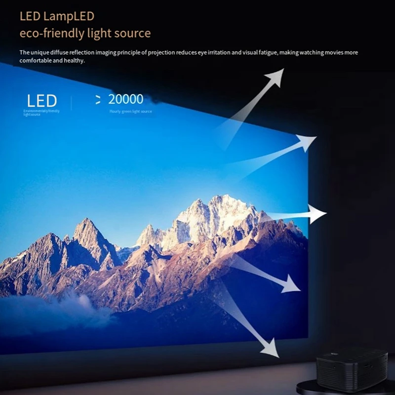 1920X1080p Projector T11 Multi-Functional Home Projector Mini Portable Same Screen Version Projector