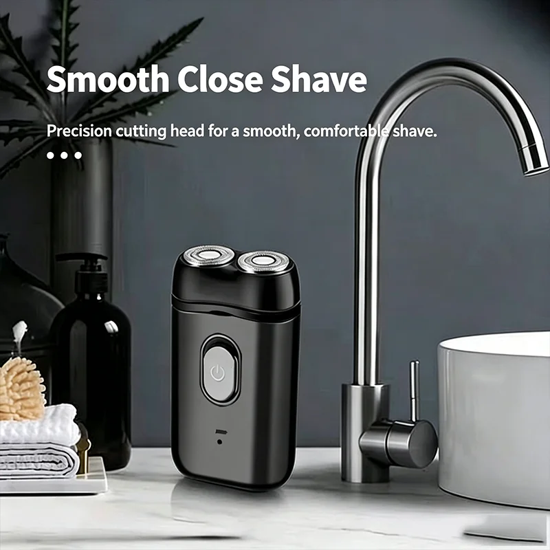 Men's Electric Portable Shaving Razor Dual Head Multi-Function Rechargeable Beard Trimmer